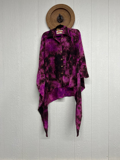 Crepe Sari Summer Nirvana Button Down 0626 219