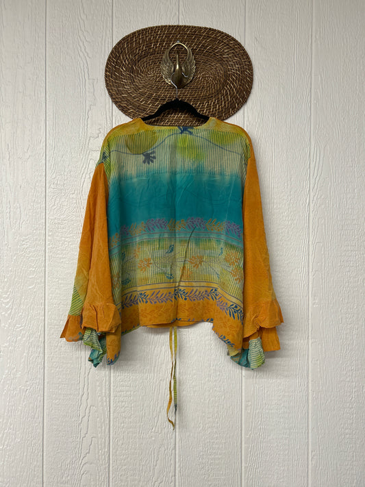 Crepe Sari Bell Sleeve Butterfly Top 0326 225