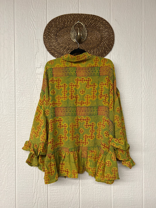 Crepe Sari Wild Rose Top 1225 212