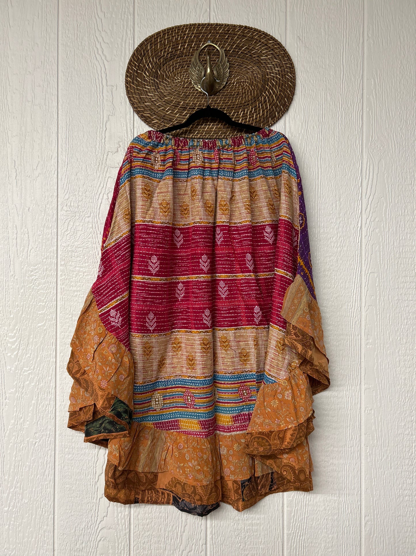 Pareo Kantha Wild Rose Skirt 0426 032