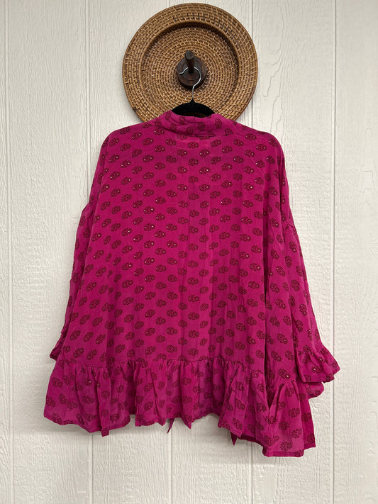 Crepe Sari Wild Rose Top 1225 070