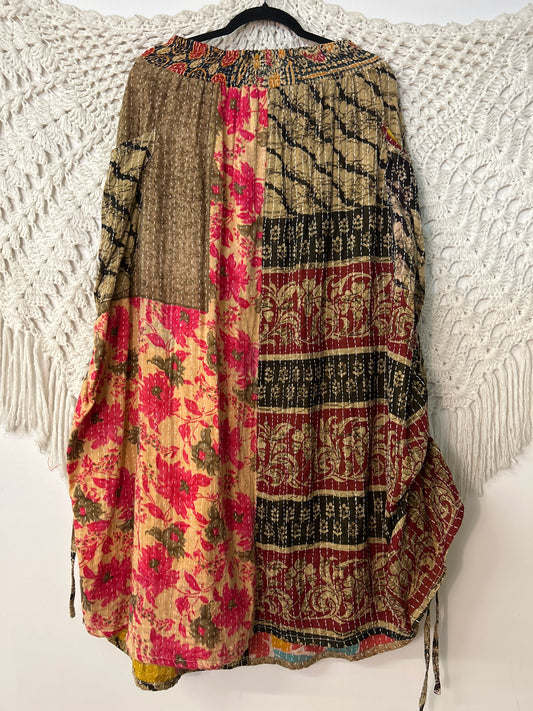 Pareo Kantha Butterfly Cargo Skirt