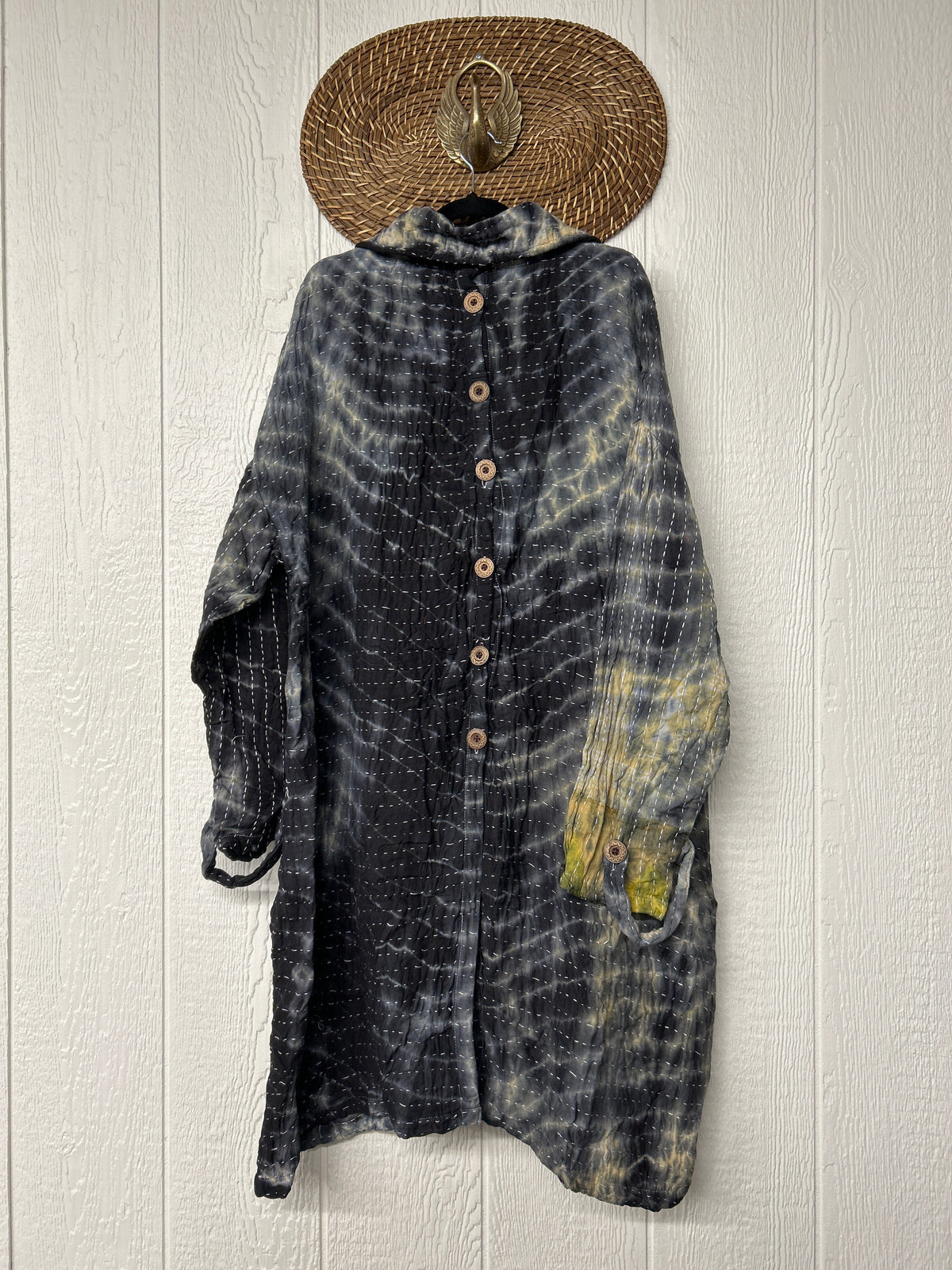 Aura Edit Koverlet Button Down Trench Coat 1026 002