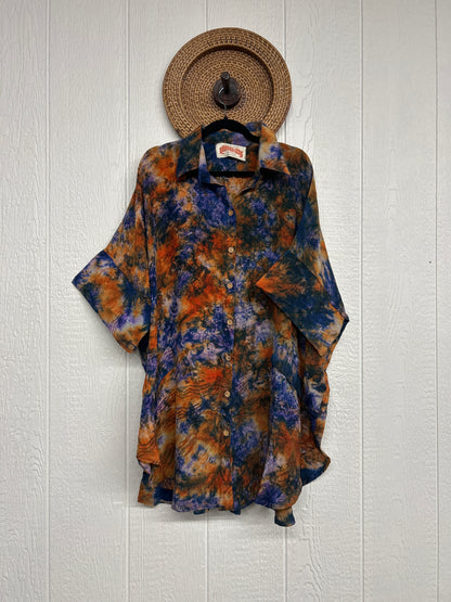 Crepe Sari Free To Be Button Down 0626 170