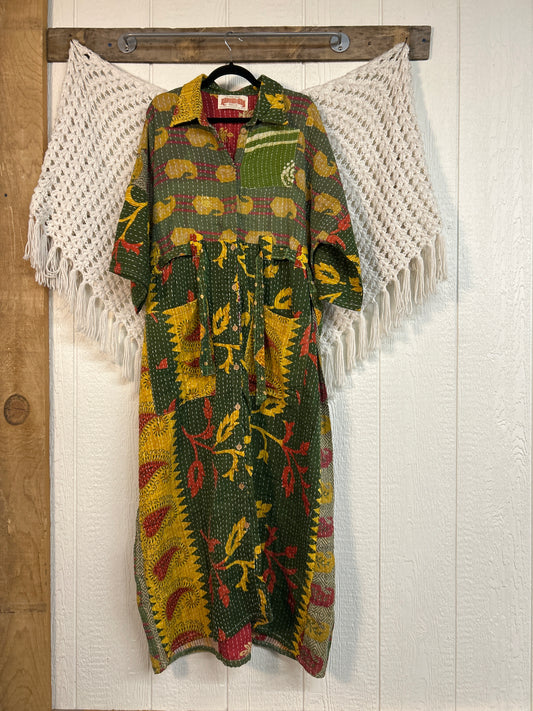 Pareo Kantha Gravity Duster Dress 0226 143