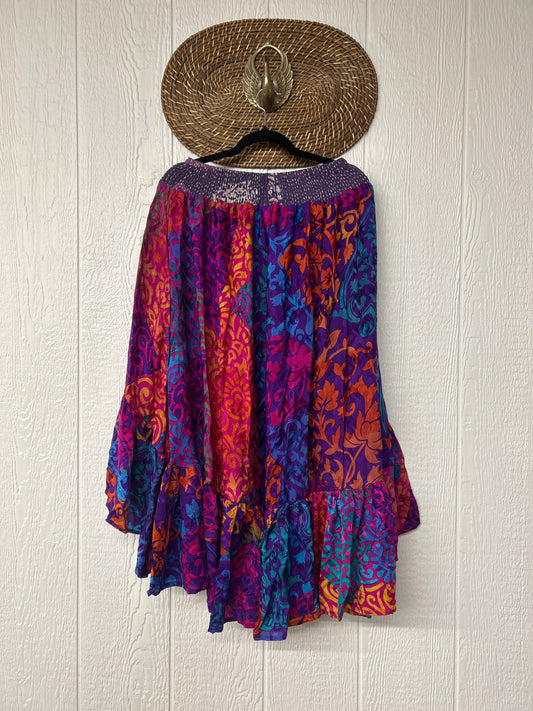 Crepe Sari Dahlia Skirt 1026 055