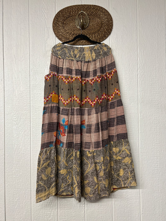 Pareo Kantha Lotus Maxi Skirt 0826 160
