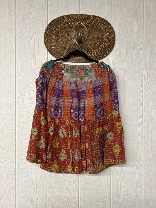 Pareo Kantha Meadow Skirt 0826 098