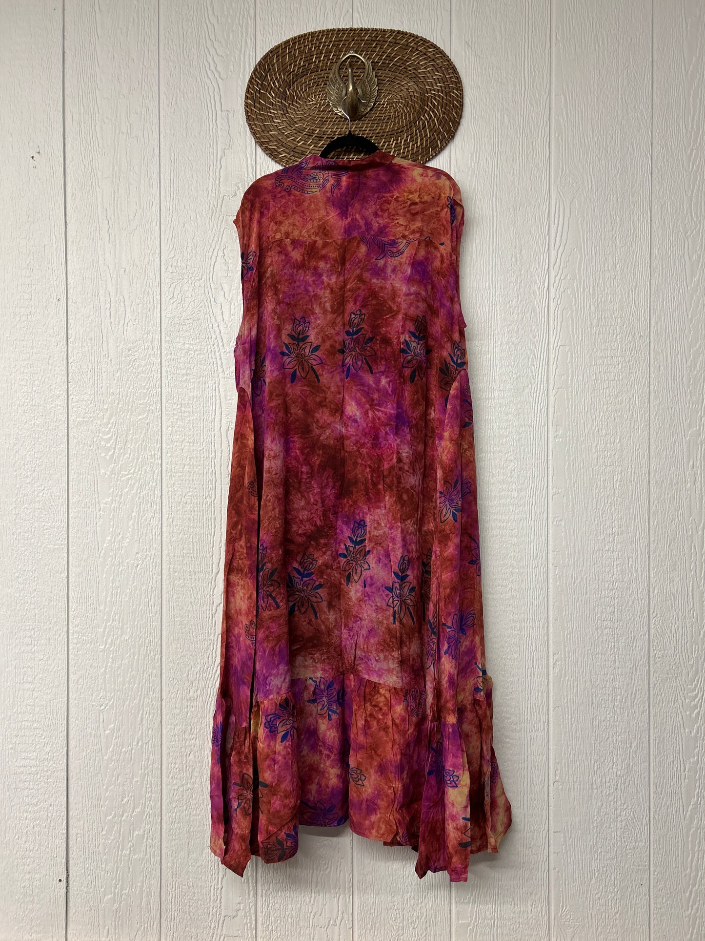 Crepe Sari Summer Dahlia Duster 0726 036