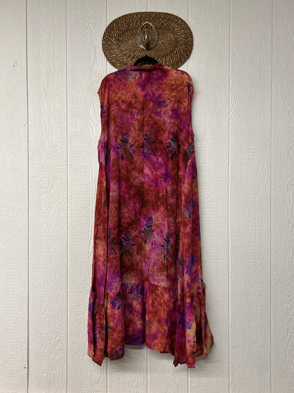 Crepe Sari Summer Dahlia Duster 0726 036