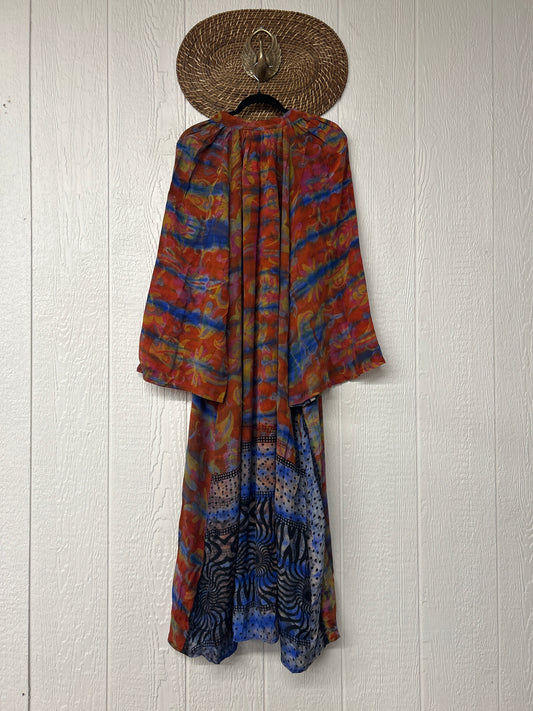 Crepe Sari Woodstock Duster Dress 0226 136