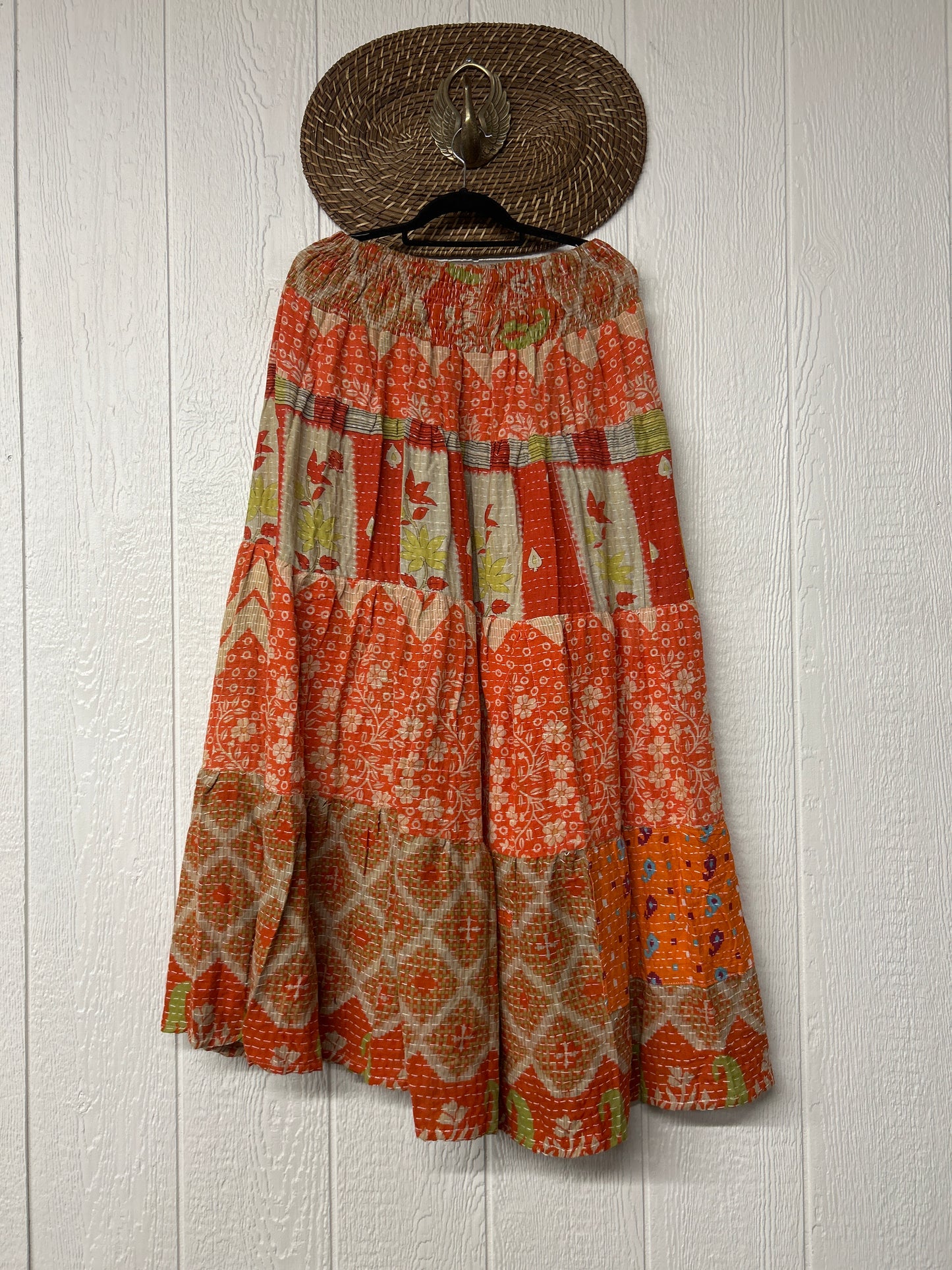 Pareo Kantha Lotus Maxi Skirt 0826 143