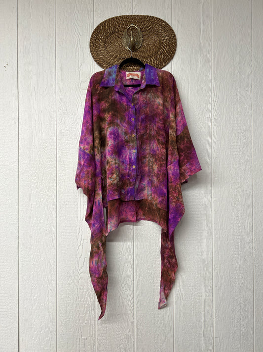 Crepe Sari Summer Nirvana Button Down 0626 048