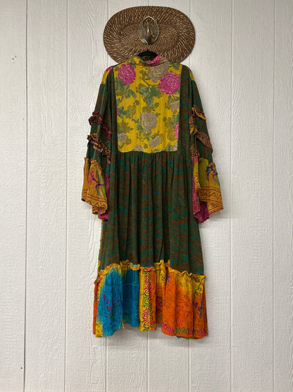 Crepe Sari Rhiannon Duster Dress L0726 001