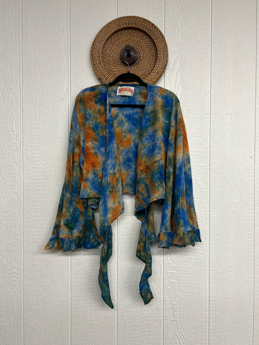 Crepe Sari Zeppelin Crop Shrug 0426 104