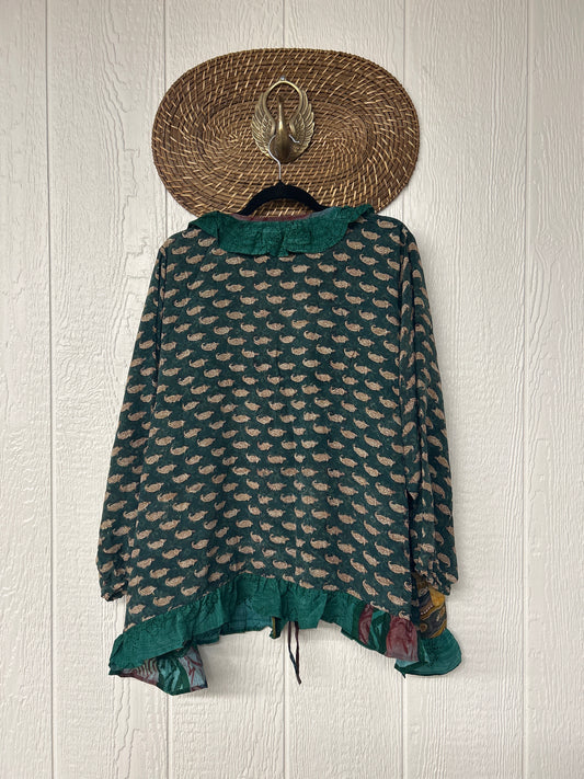 Crepe Sari Ruffle Daisy Blouse 0226 249