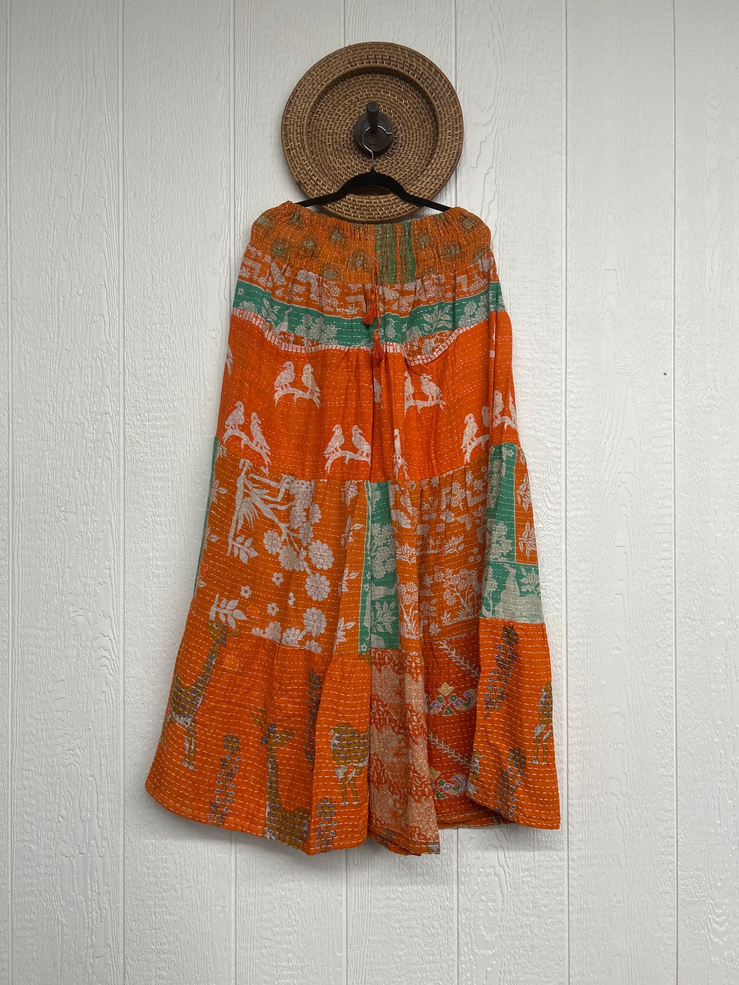 Pareo Kantha Lotus Maxi Skirt 0826 227