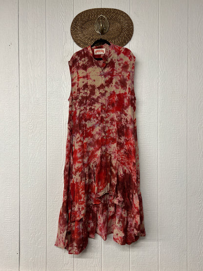 Crepe Sari Summer Dahlia Duster 0726 037