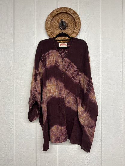 Aura Edit Crepe Sari Gaia Split Tunic 0726 002