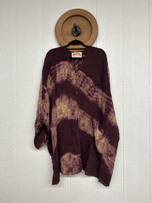 Aura Edit Crepe Sari Gaia Split Tunic 0726 002