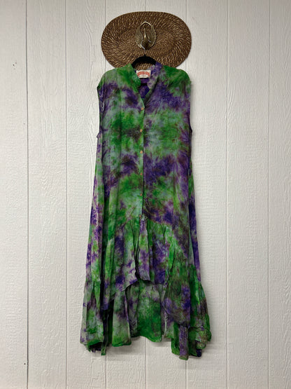 Crepe Sari Summer Dahlia Duster 0726 040