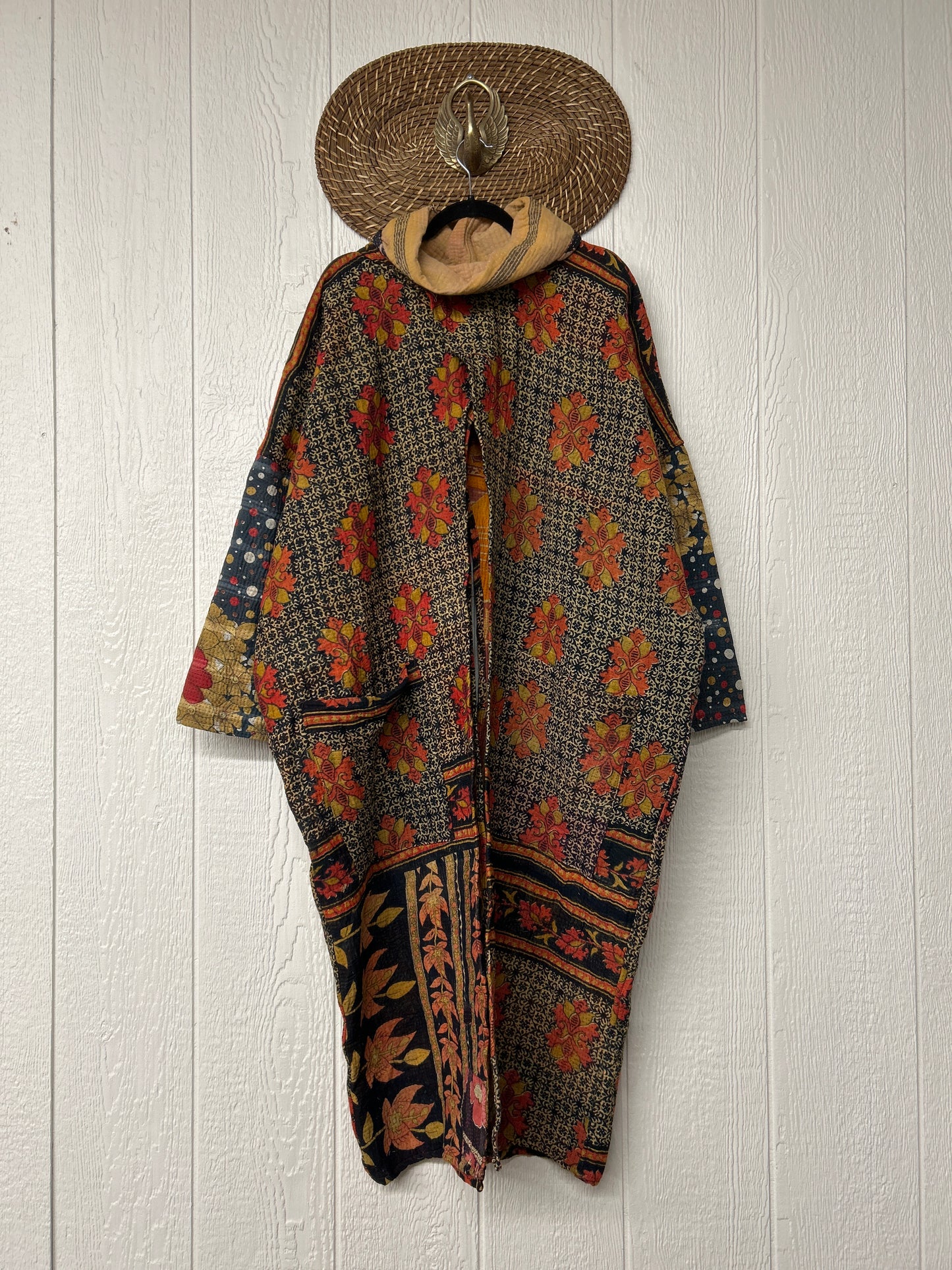 Fine Kantha Cowl Split Pullover 1225 054