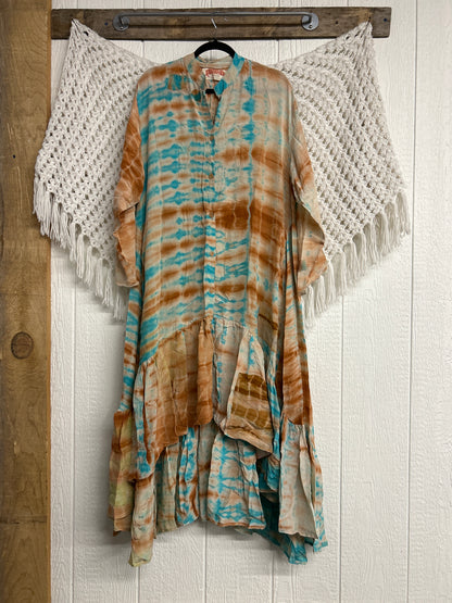 Crepe Sari Dahlia Duster Dress 0326 016