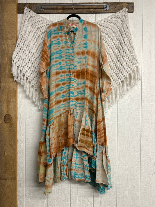 Crepe Sari Dahlia Duster Dress 0326 016