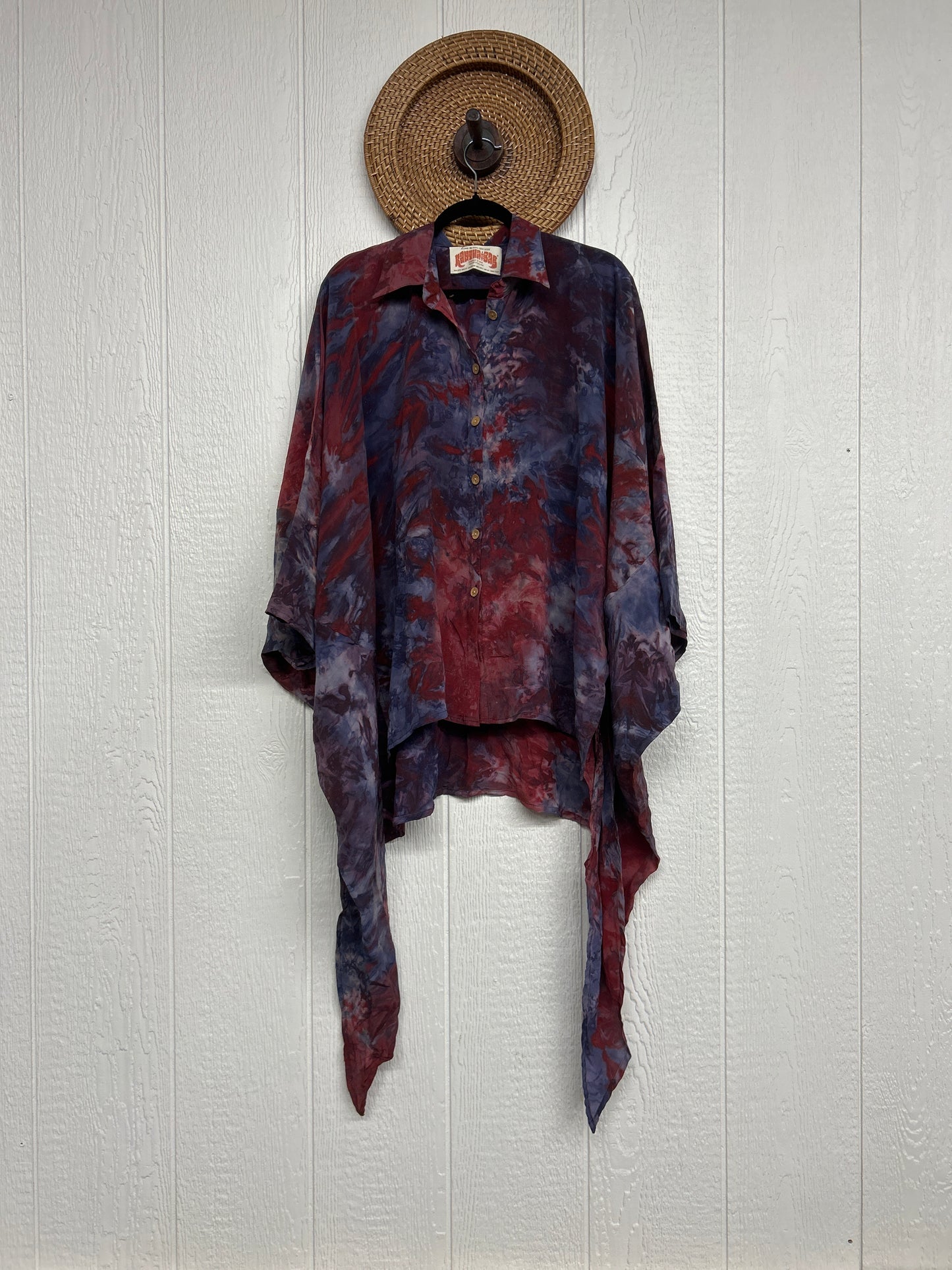 Crepe Sari Summer Nirvana Button Down 0626 227