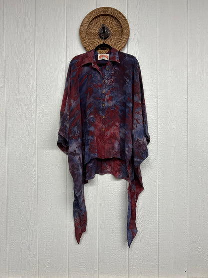 Crepe Sari Summer Nirvana Button Down 0626 227