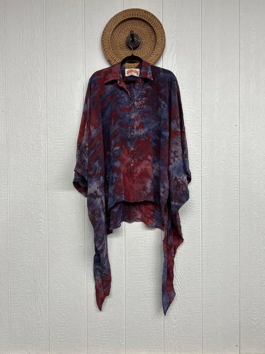 Crepe Sari Summer Nirvana Button Down 0626 227