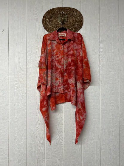 Crepe Sari Summer Nirvana Button Down 0626 016
