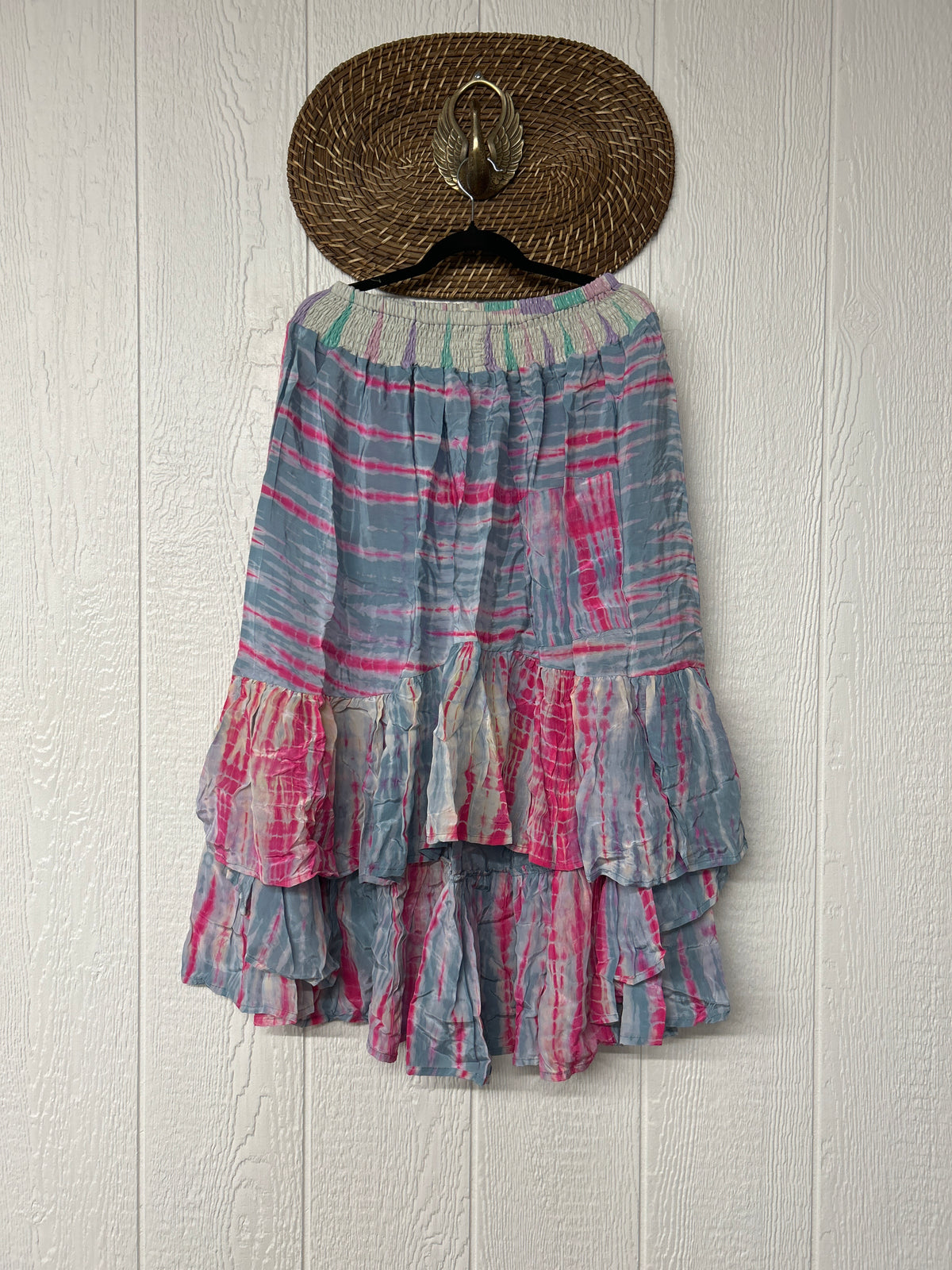 Crepe Sari Dahlia Skirt 1026 014