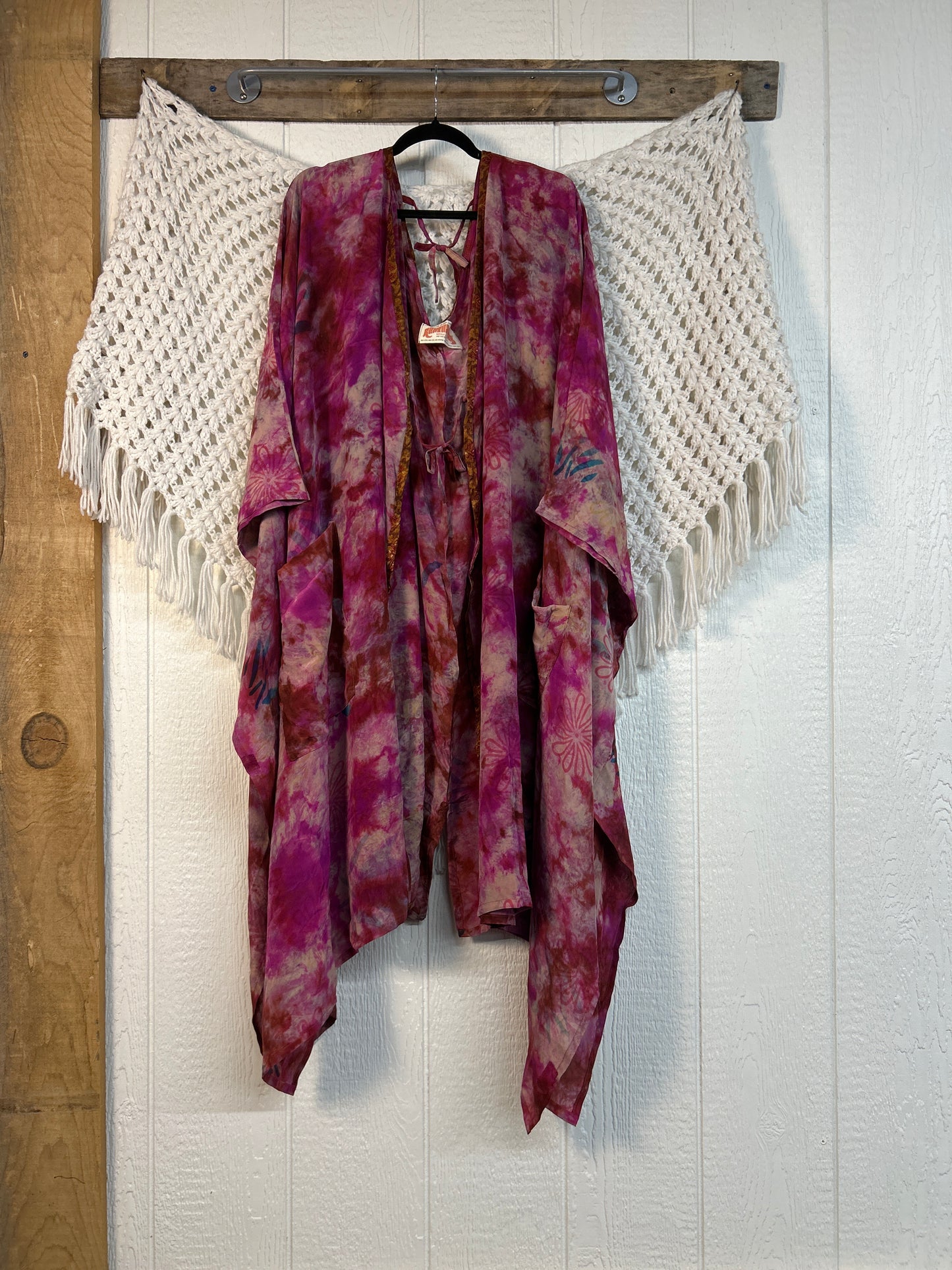 Crepe Sari Orchid Kimono 0626 268