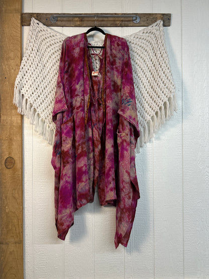 Crepe Sari Orchid Kimono 0626 268