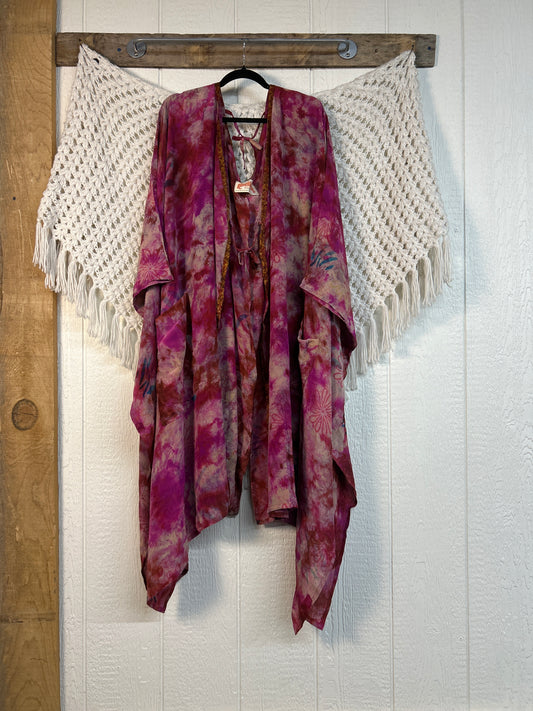Crepe Sari Orchid Kimono 0626 268
