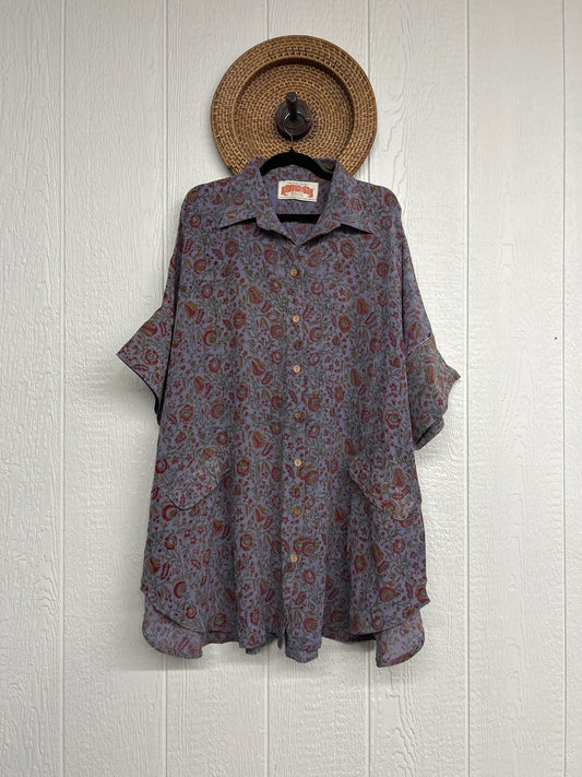 Crepe Sari Free To Be Button Down 0626 254
