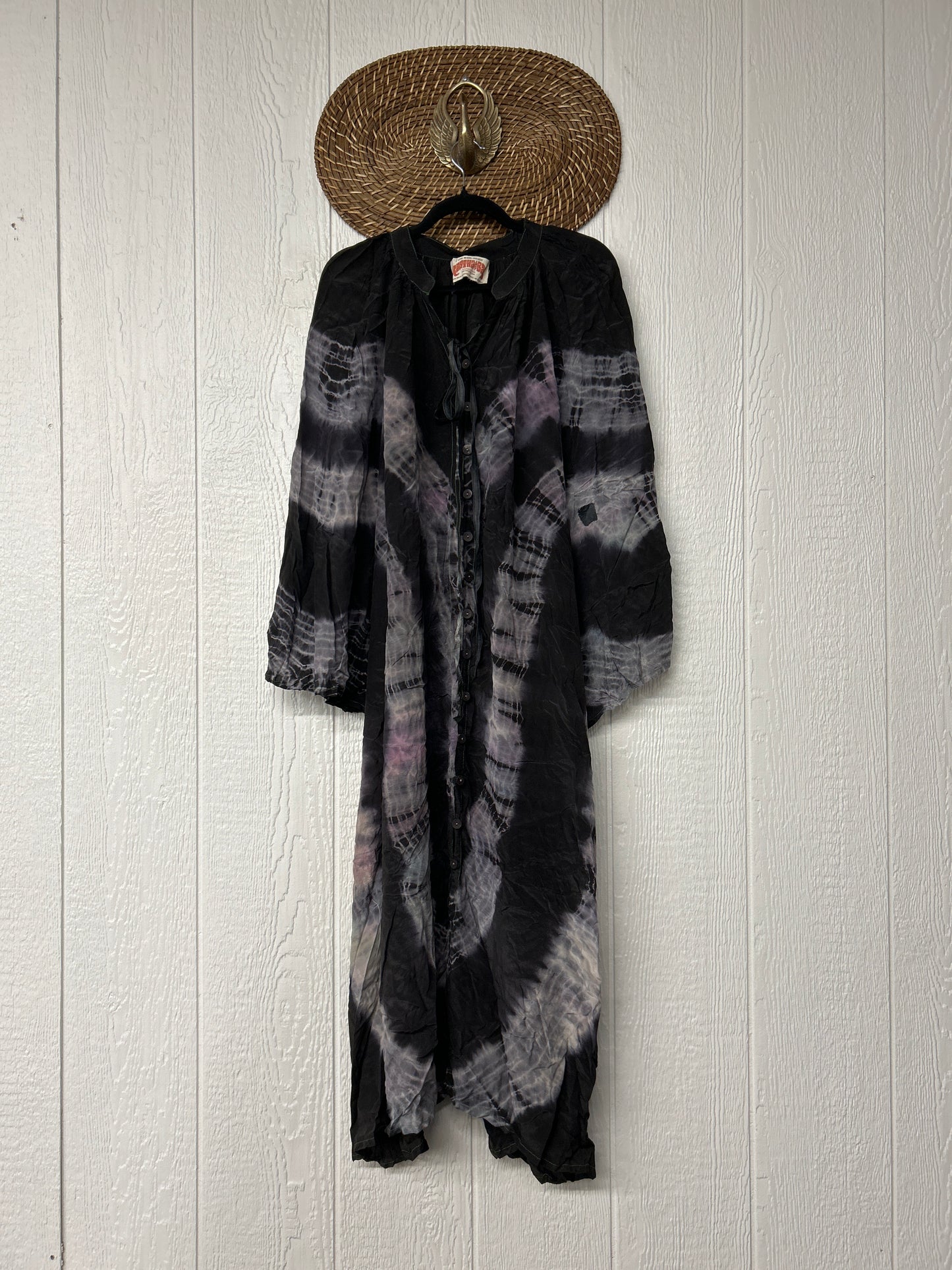 Crepe Sari Woodstock Duster Dress 0526 002