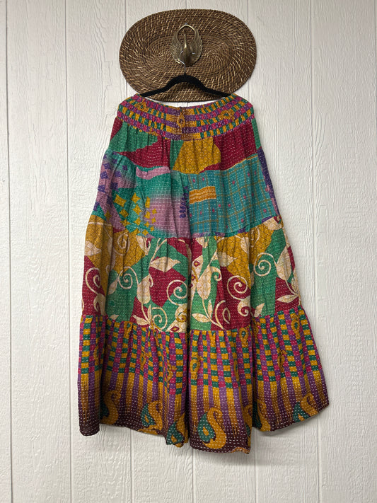 Pareo Kantha Lotus Maxi Skirt 0826 119