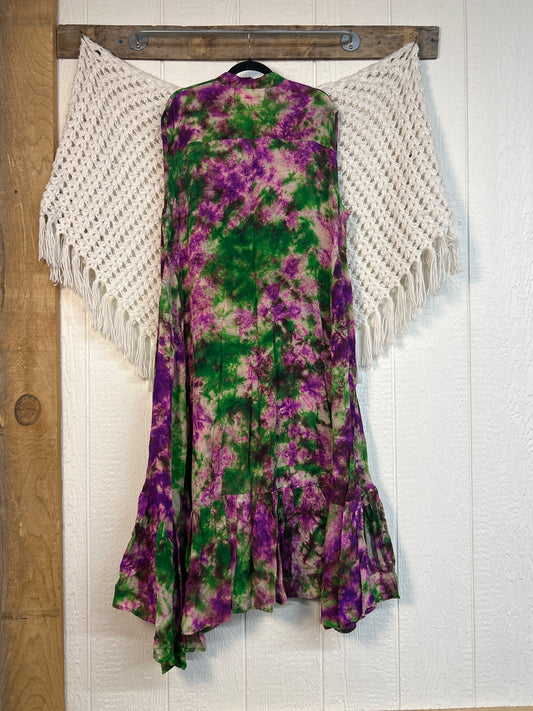 Crepe Sari Summer Dahlia Duster 0726 231