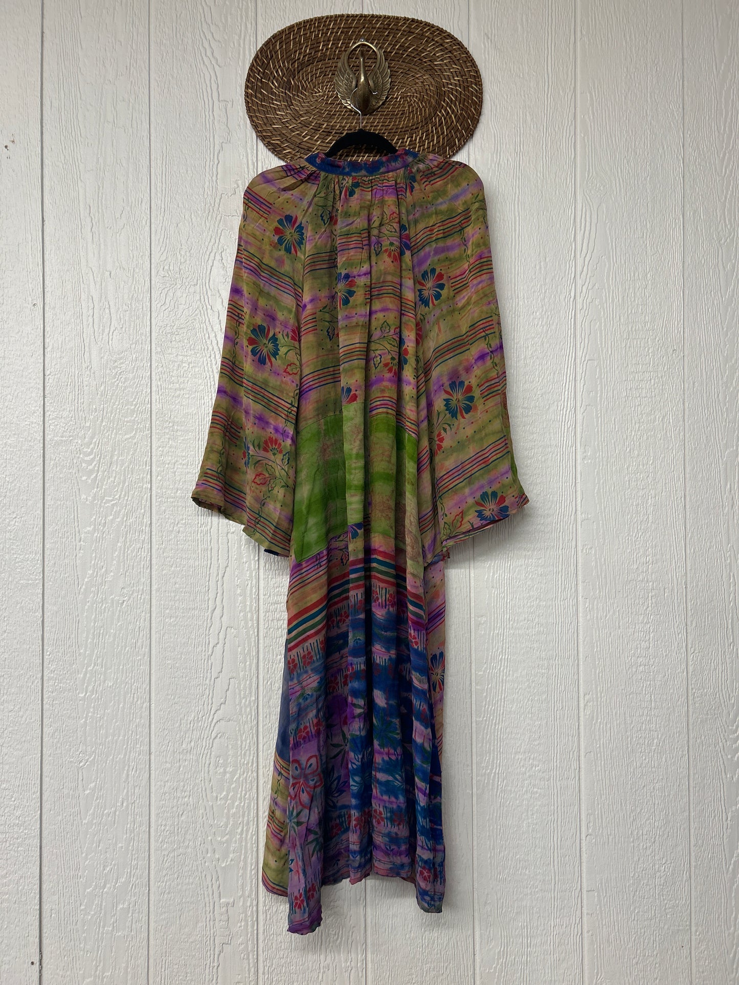 Crepe Sari Woodstock Duster Dress 0226 082