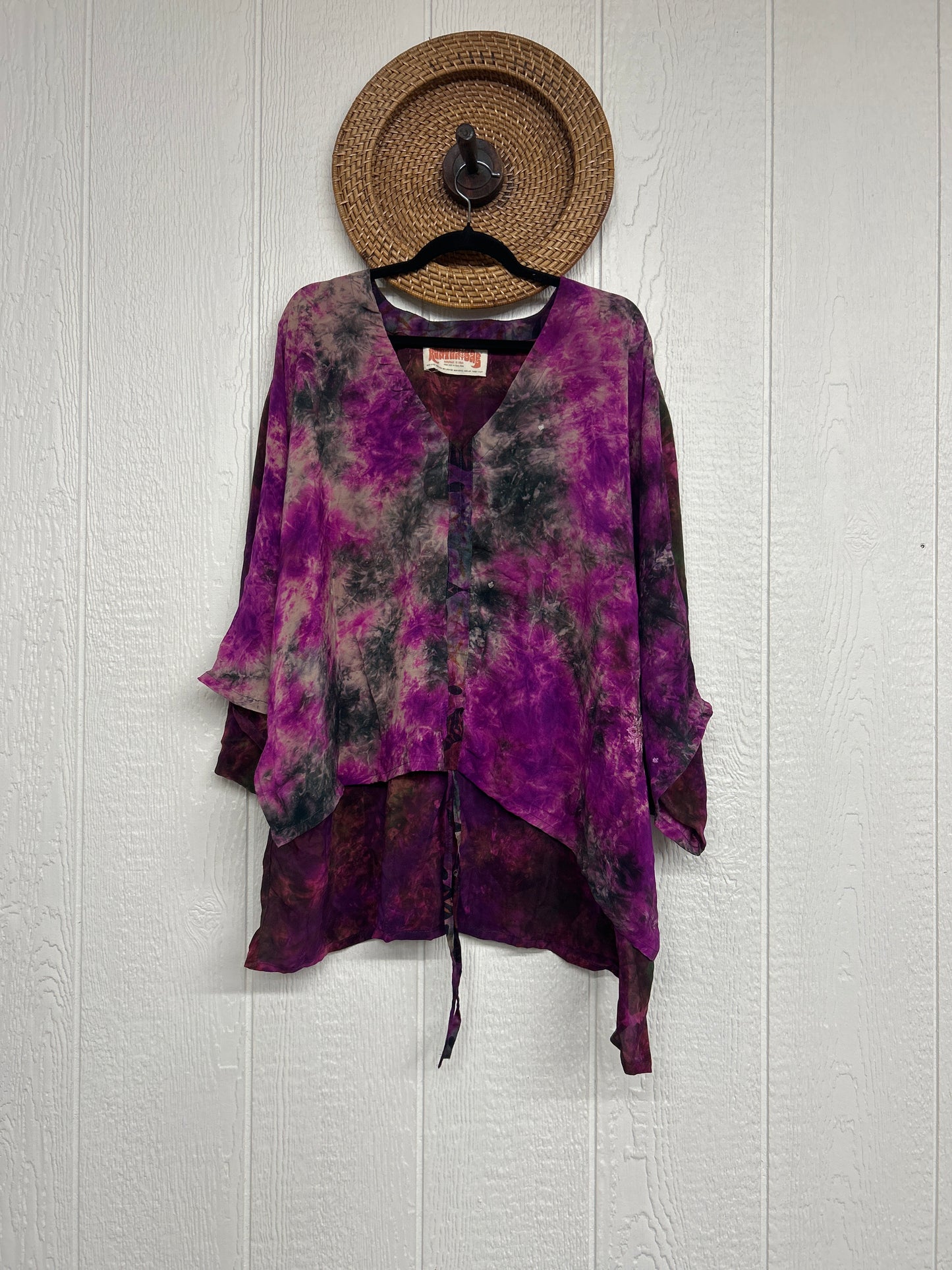 Crepe Sari Hi Lo Butterfly Top 0726 104