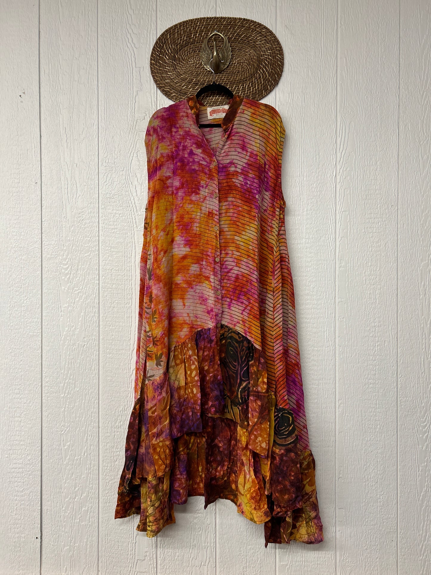 Crepe Sari Summer Dahlia Duster 0726 100