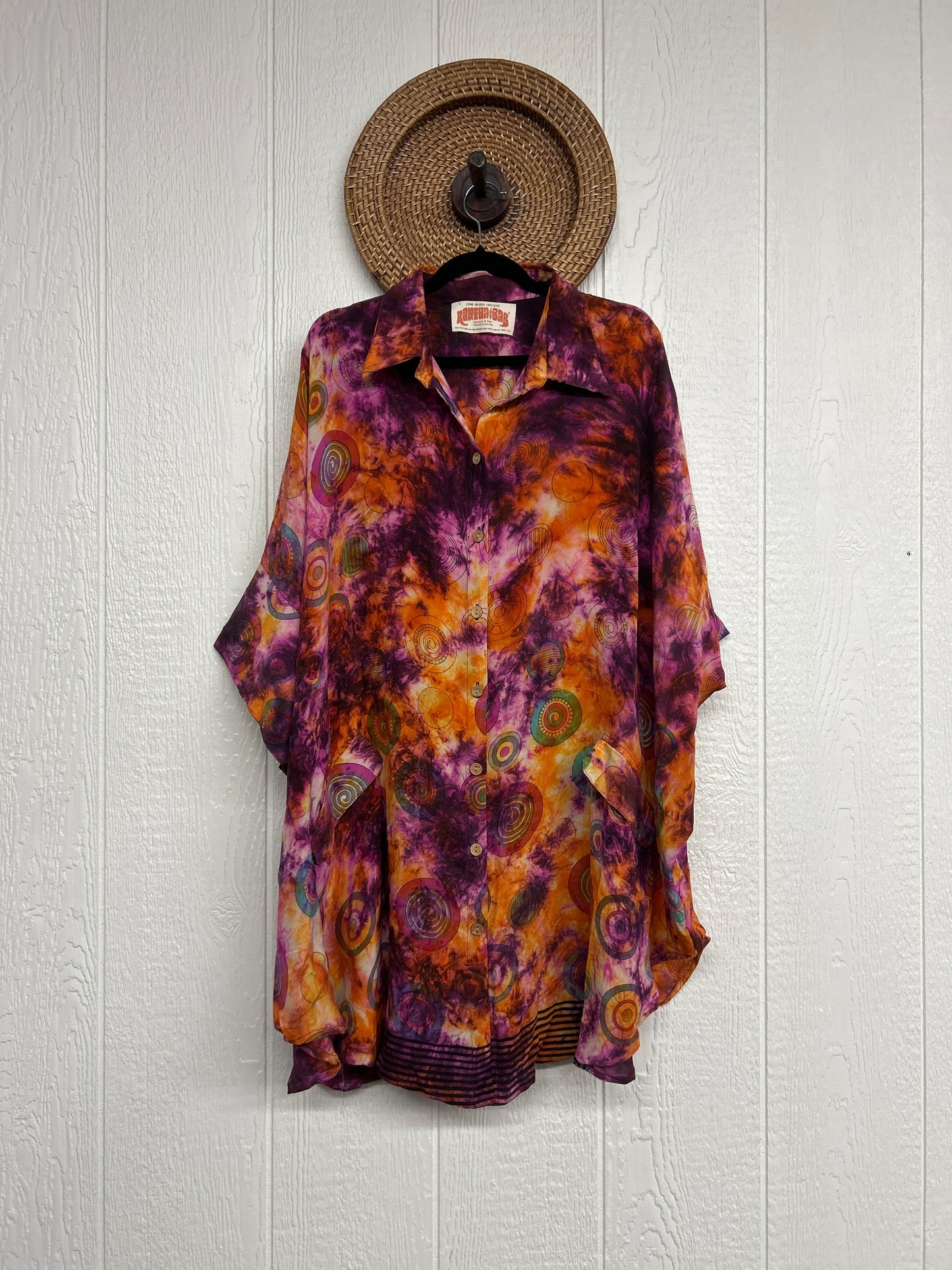 Crepe Sari Free To Be Button Down 0626 215
