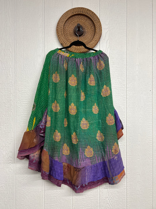 Pareo Kantha Wild Rose Skirt 0426 131