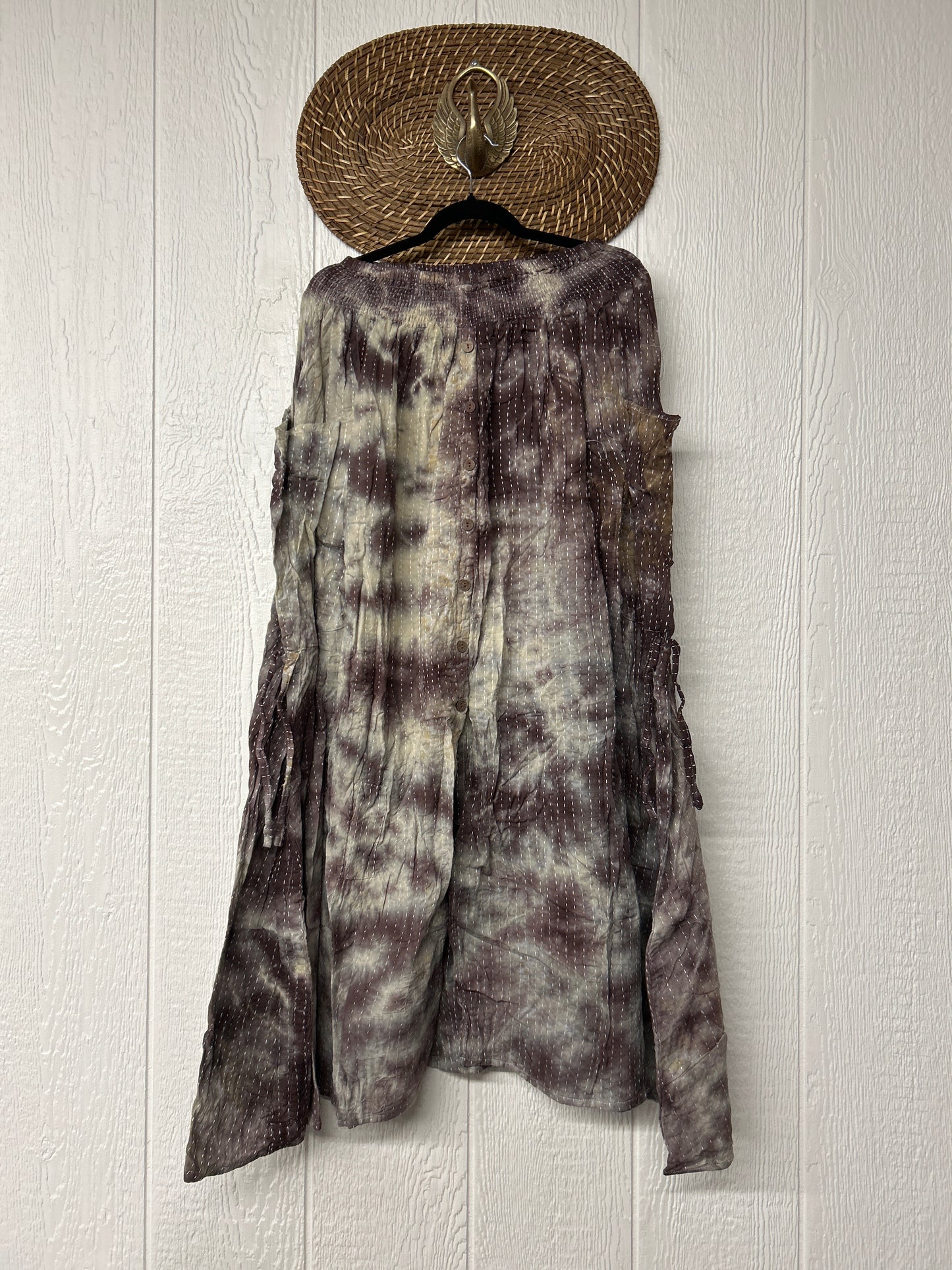 Pareo Kantha Butterfly Cargo Skirt 0526 005