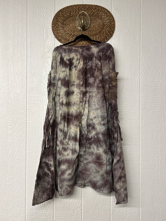 Pareo Kantha Butterfly Cargo Skirt 0526 005