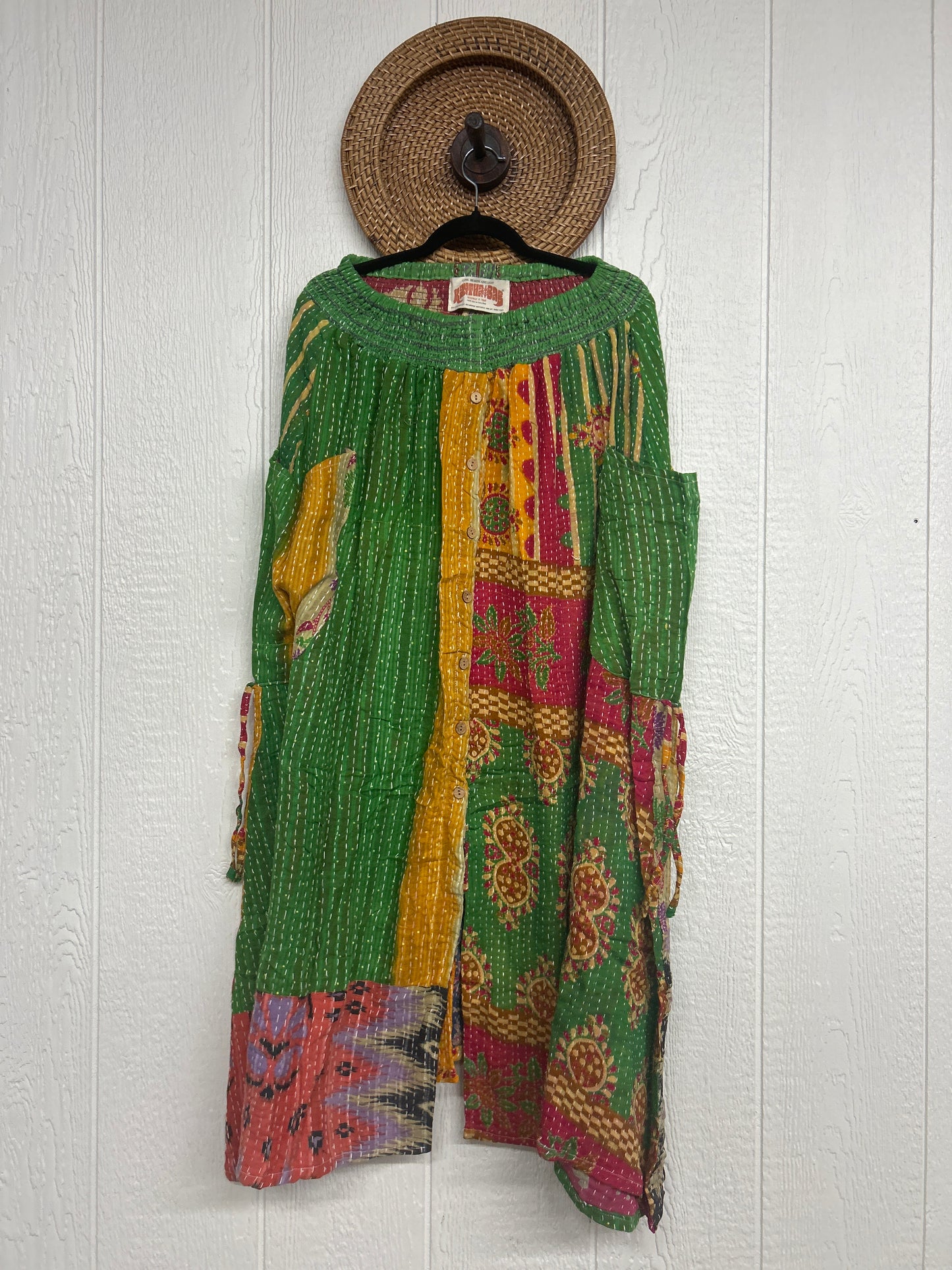 Pareo Kantha Butterfly Cargo Skirt 0426 159
