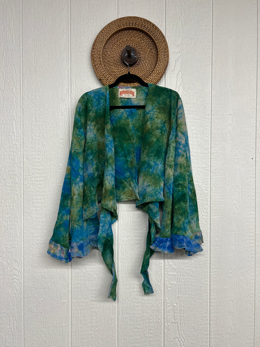 Crepe Sari Zeppelin Crop Shrug 0426 153