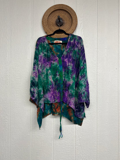 Crepe Sari Hi Lo Butterfly Top 0726 011
